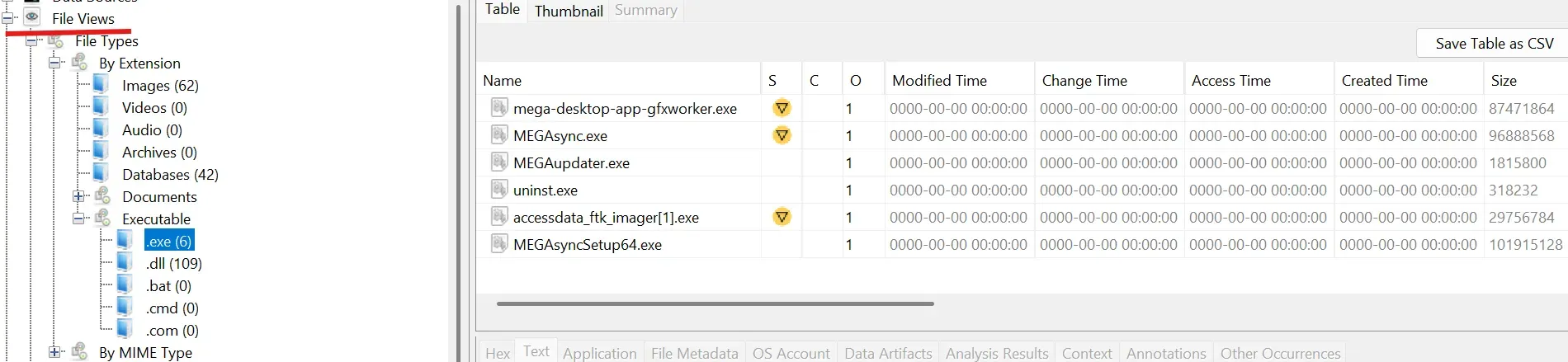 Autopsy executable file views showing accessdata_ftk_imager